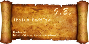 Ibolya Beáta névjegykártya