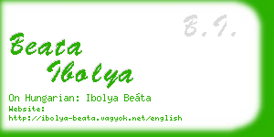 beata ibolya business card